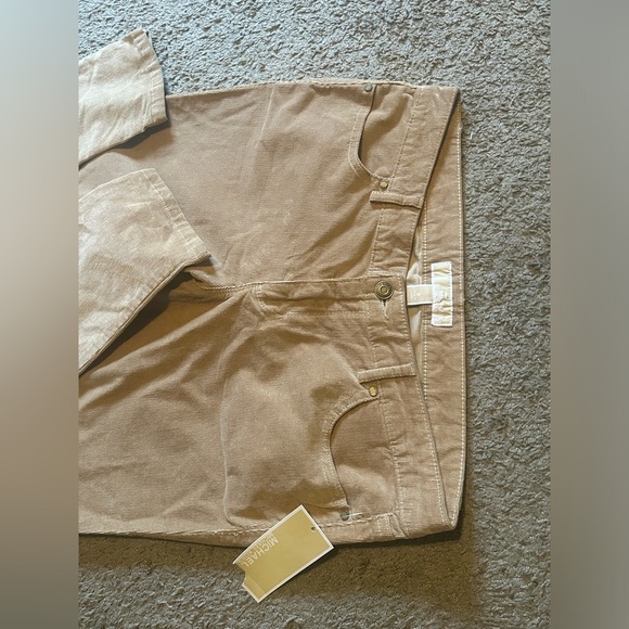 NWT Michael Kors Women’s Corduroy Dark Camel Pants Cotton Spandex Stretch Size 8 - Picture 4 of 8